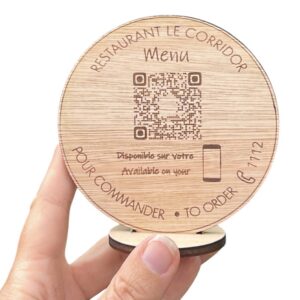 Support rond en bois sur pied